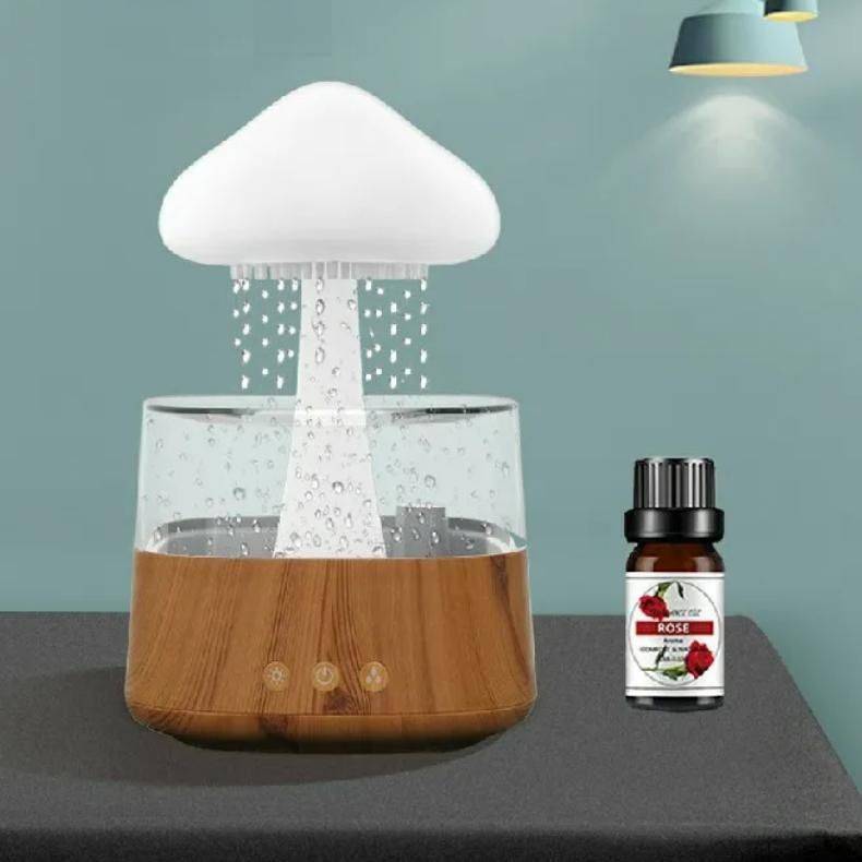 Colorful Mushroom Rain Cloud Air Humidifier and Night Light with Aromatherapy Home & Garden