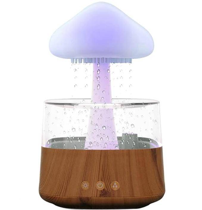 Colorful Mushroom Rain Cloud Air Humidifier and Night Light with Aromatherapy Home & Garden