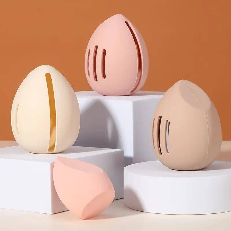 Compact Silicone Makeup Sponge Holder – Dustproof and Breathable Beauty Blender Case Health & Beauty