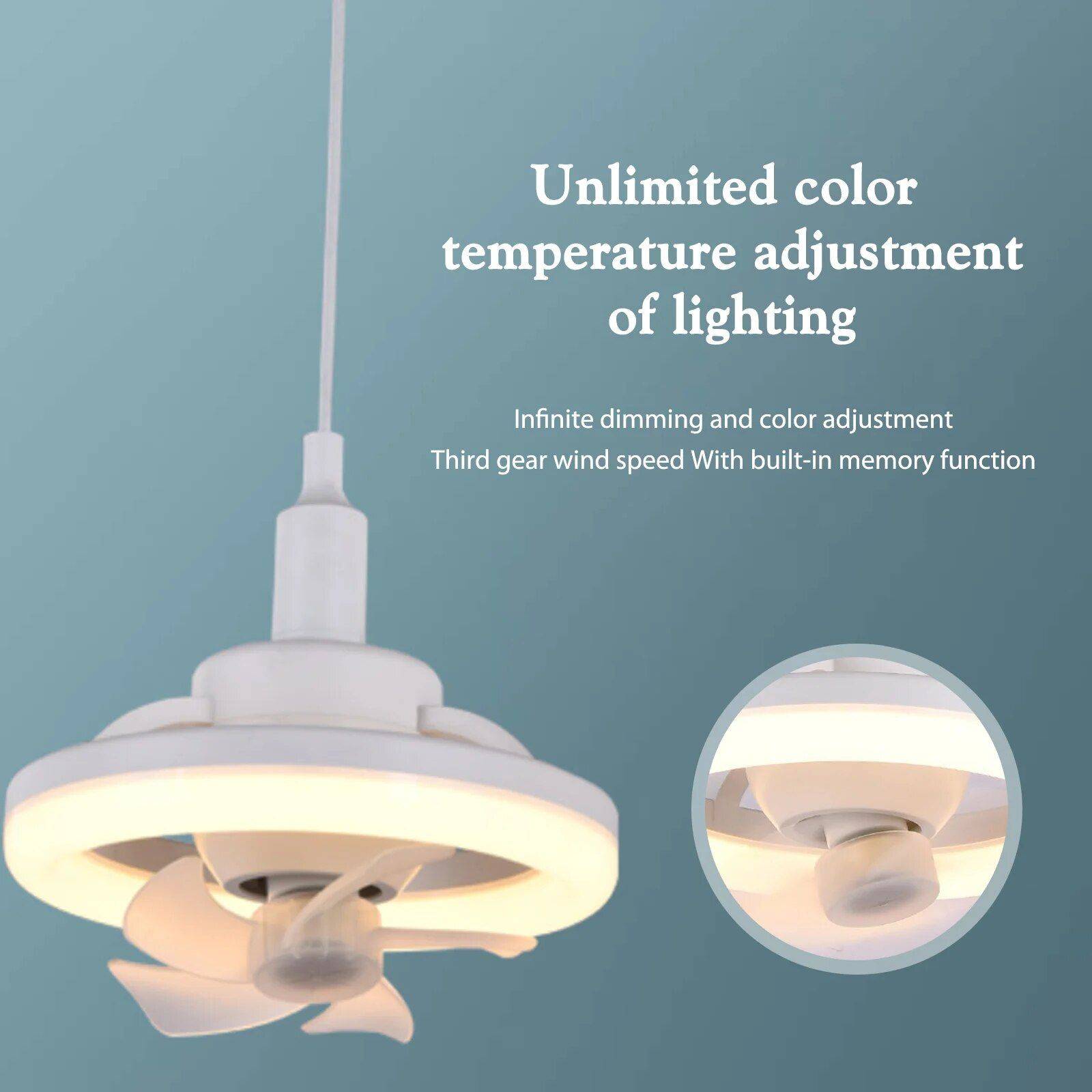 Elegant LED Ceiling Fan Light Gadgets Home & Garden