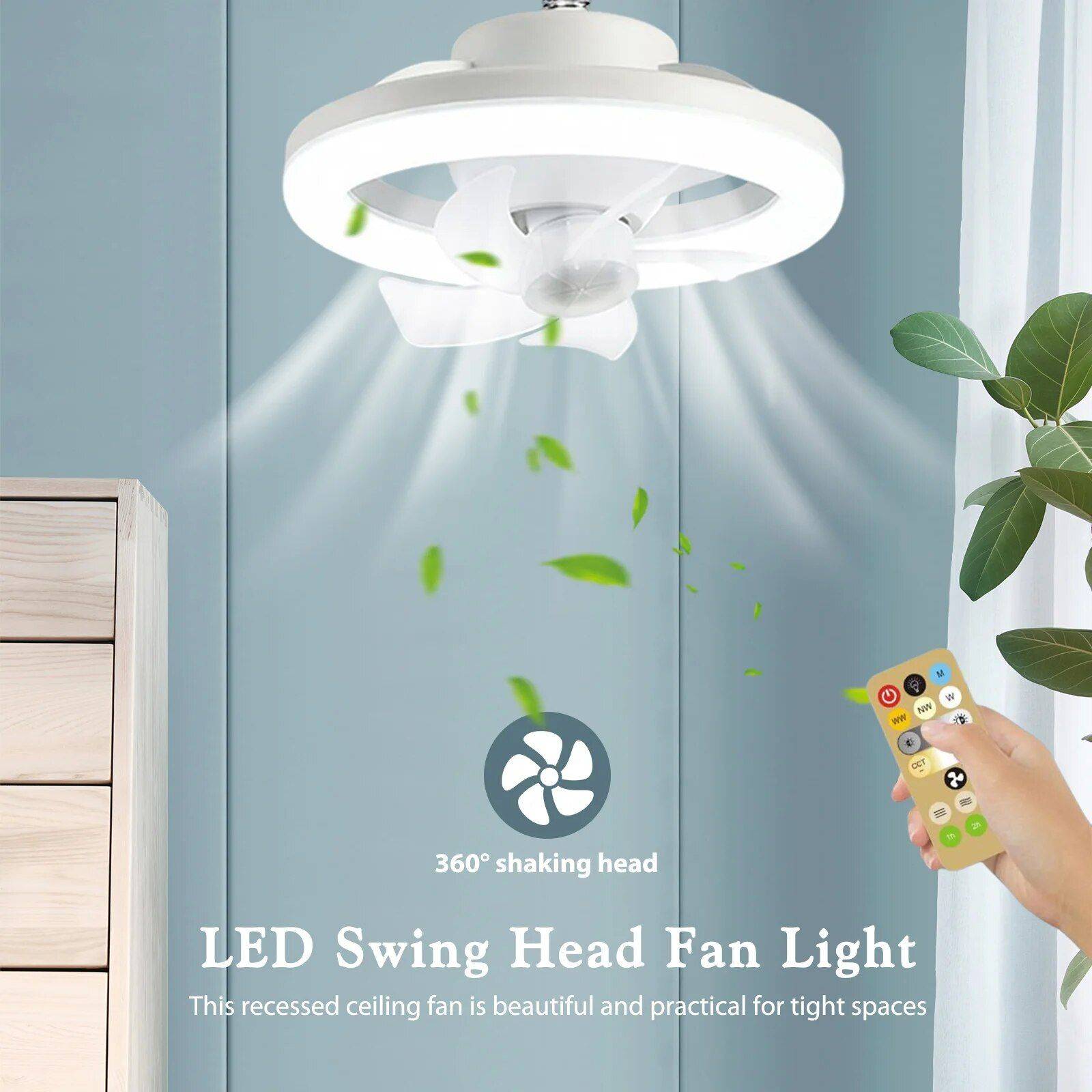 Elegant LED Ceiling Fan Light Gadgets Home & Garden