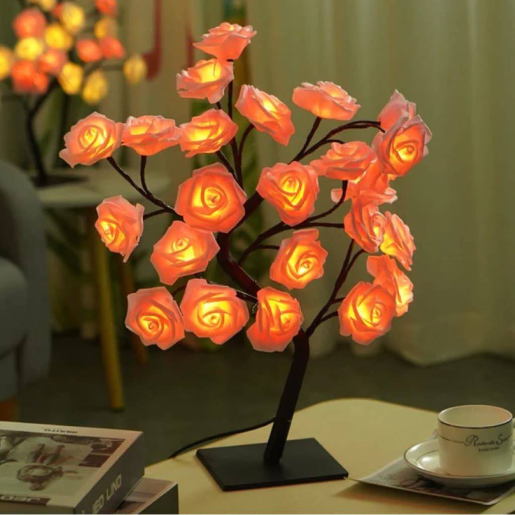 Enchanted LED Rose Flower & Christmas Tree Fairy Light Lamp Gadgets Home & Garden