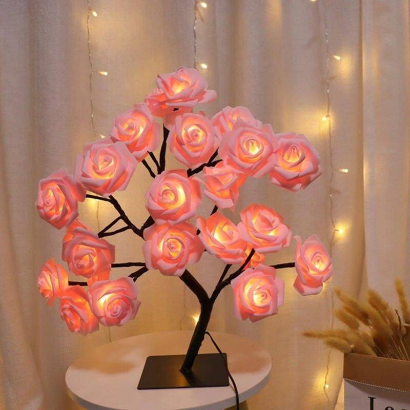 Enchanted LED Rose Flower & Christmas Tree Fairy Light Lamp Gadgets Home & Garden