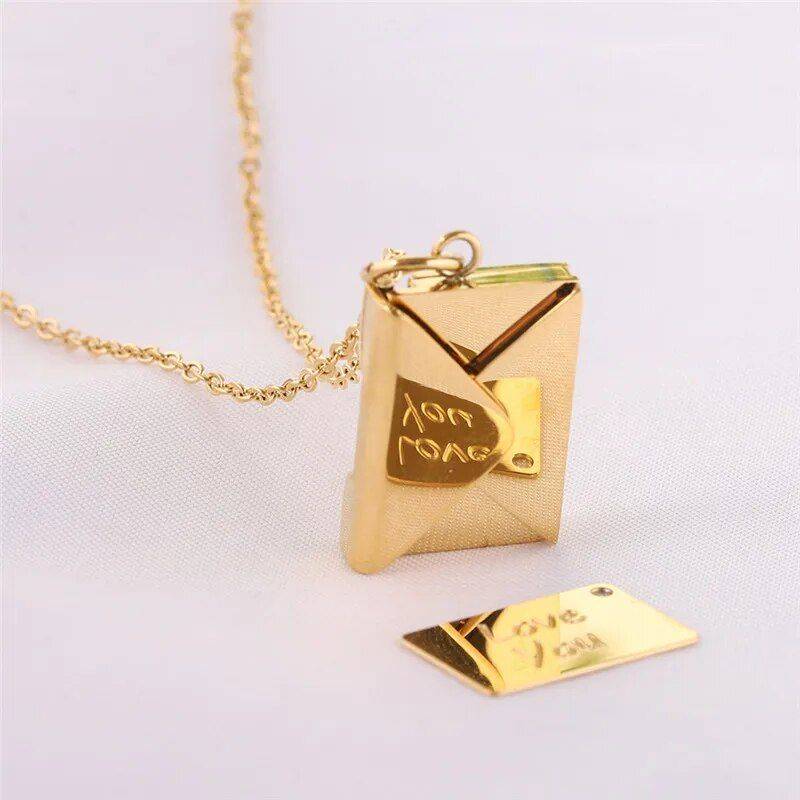 Love Letter Envelope Pendant Necklace Fashion