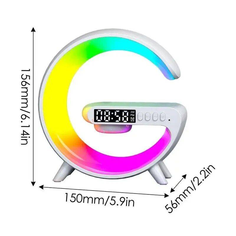 Speakers Alarm Clock Lamp With Wireless Charger Gadgets