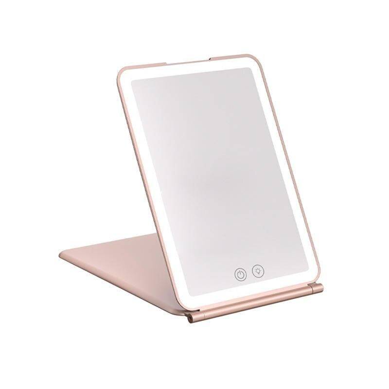 Touch Screen LED Makeup Mirror – Foldable, 3-Color Lighting, USB Rechargeable Health & Beauty