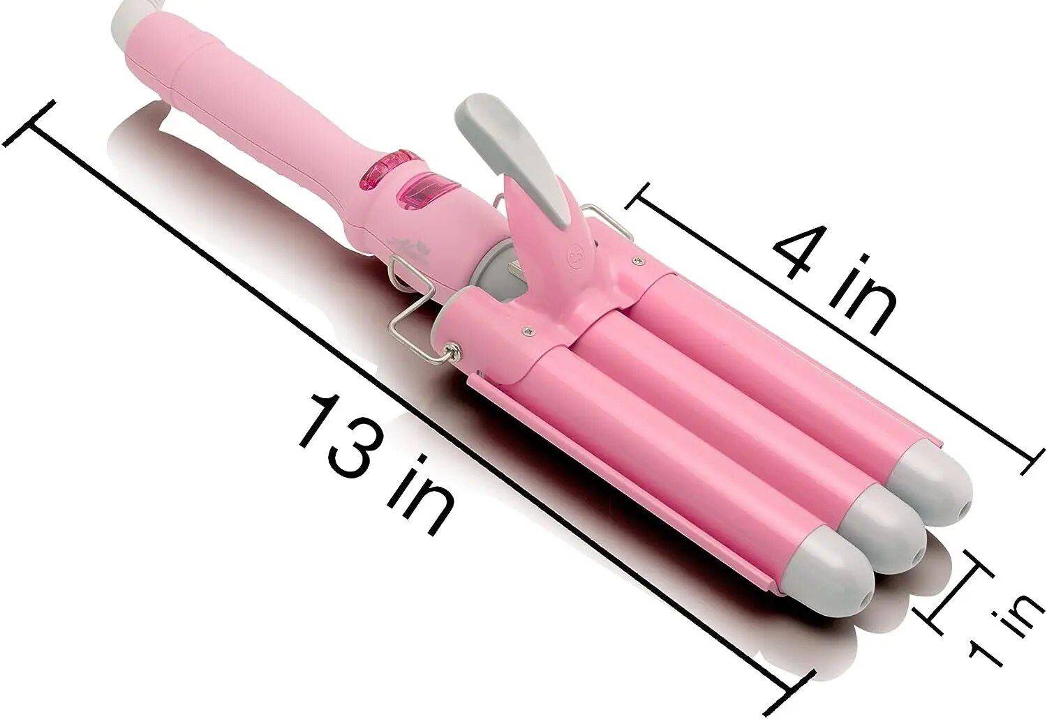 Triple Barrel Ceramic Curling Iron Wand with LCD Display and Adjustable Temperature Gadgets Health & Beauty