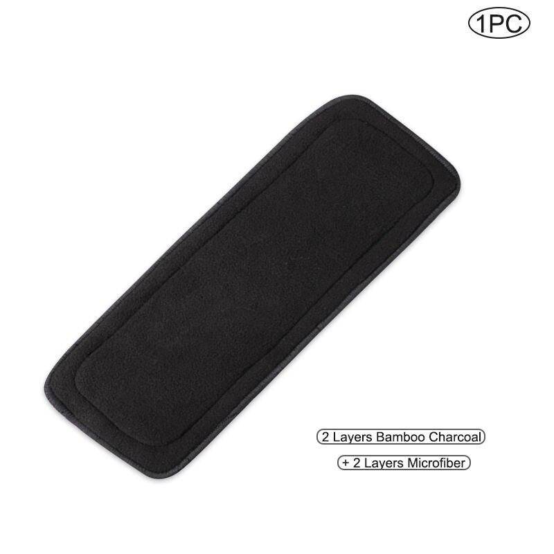 4 Layers Bamboo/Microfiber Black