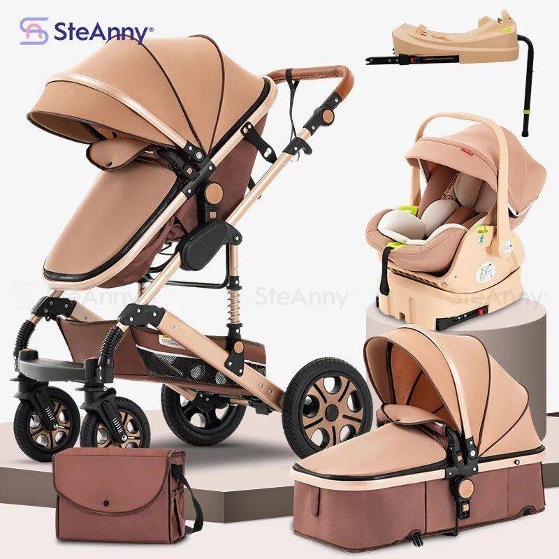 5-IN-1 Luxury Travel Baby Stroller with Car Seat Portable, Foldable, and Durable Baby Strollers