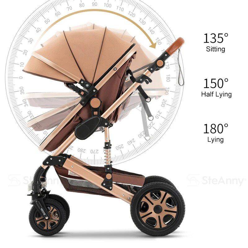 5-IN-1 Luxury Travel Baby Stroller with Car Seat Portable, Foldable, and Durable Baby Strollers