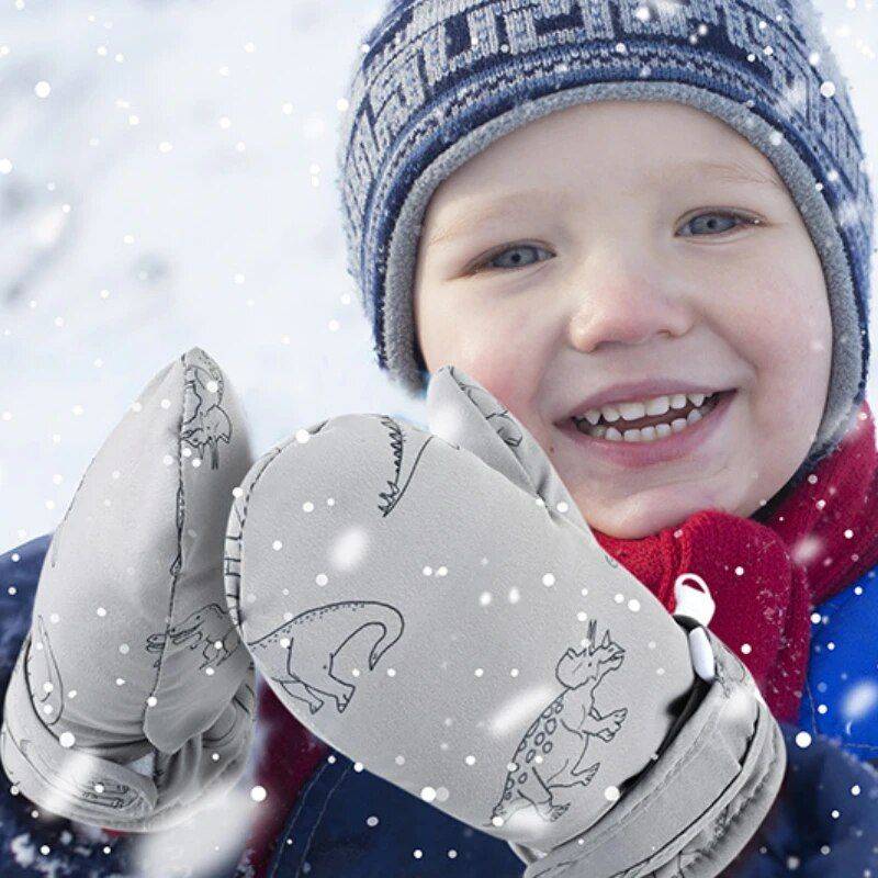 Adorable Winter Cartoon Ski Gloves for Kids – Warm, Waterproof, and Non-Slip Gloves & Mittens