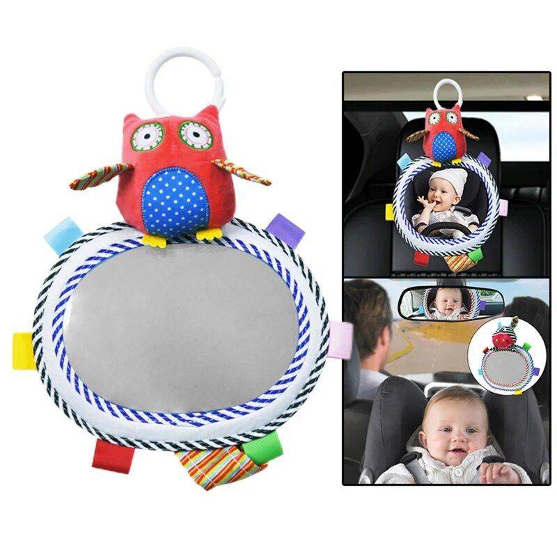 Baby Car Mirror with Plush Animal Toys Car Seats & Accessories