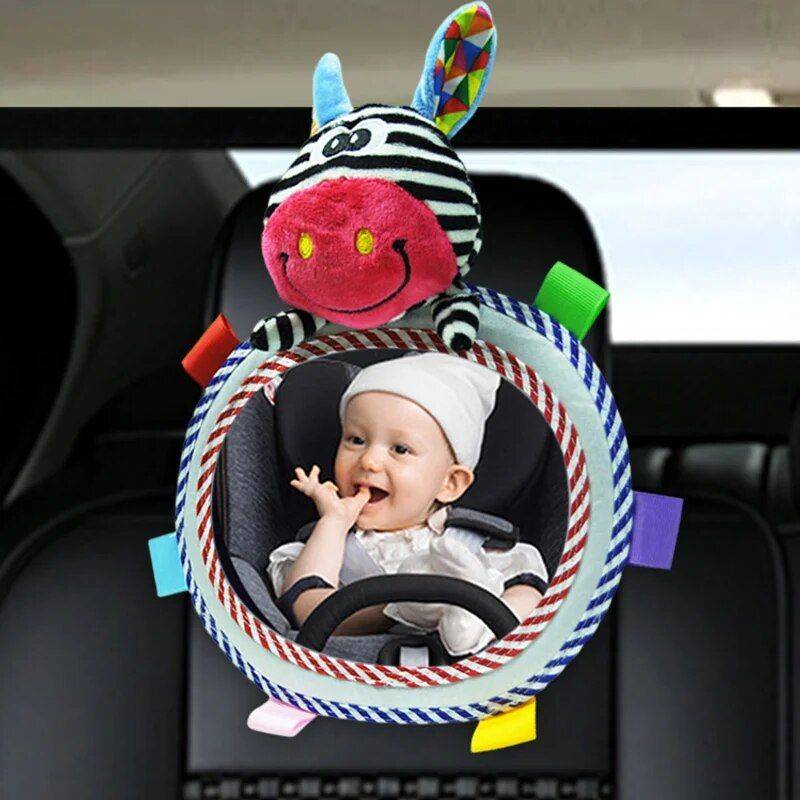 Baby Car Mirror with Plush Animal Toys Car Seats & Accessories