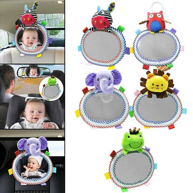 Baby Car Mirror with Plush Animal Toys Car Seats & Accessories