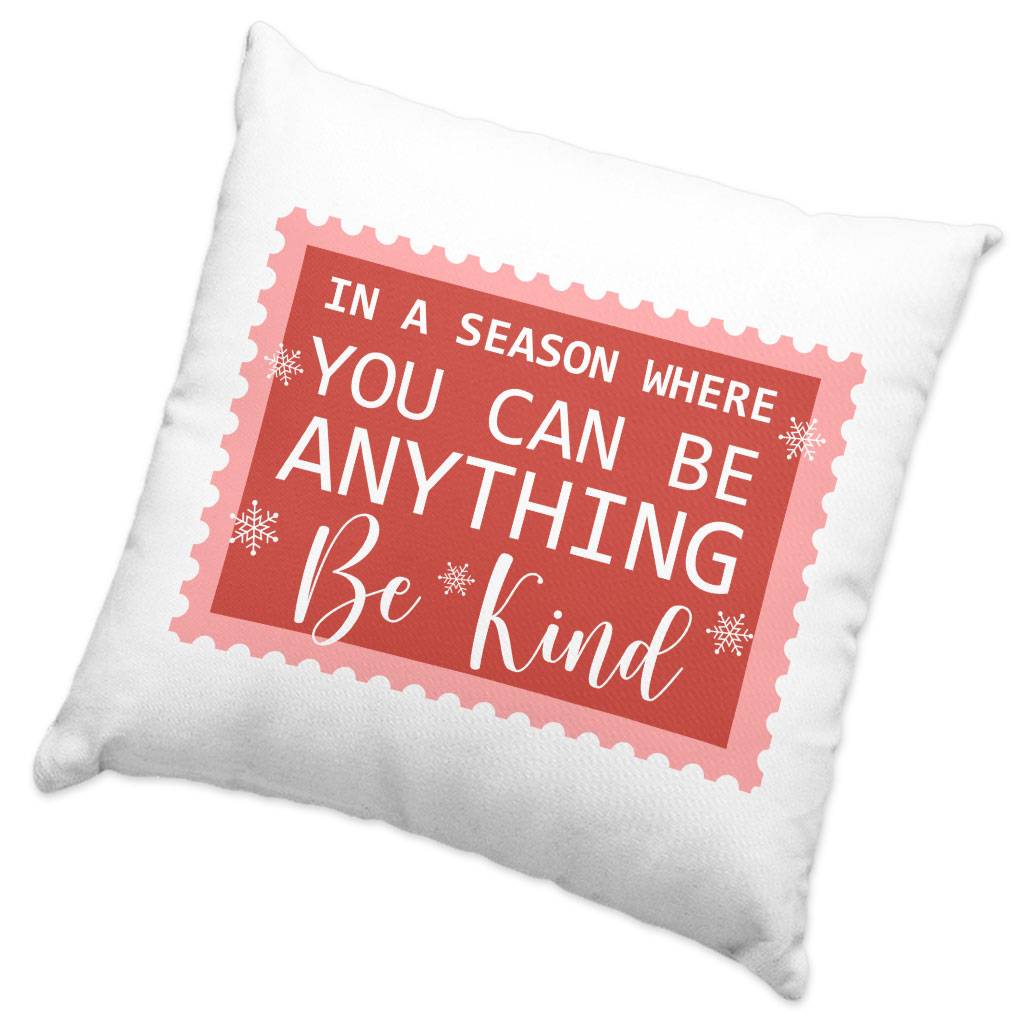 Be Kind Square Pillow Cases – Christmas Quotes Pillow Covers – X-mas Pillowcases Pillows & Pillow Cases