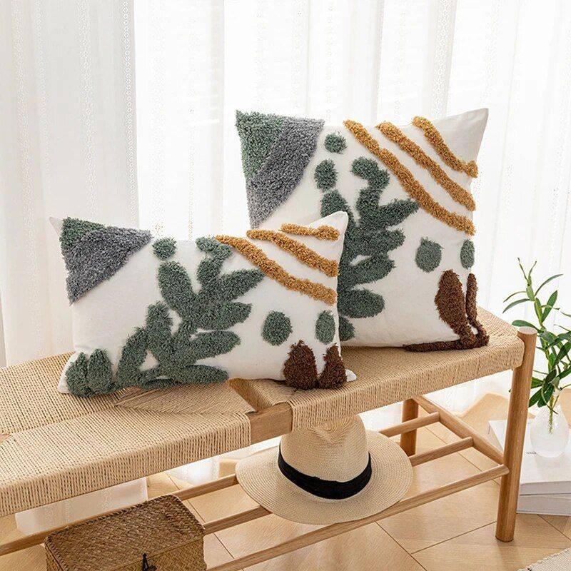 Bohemian Chic Tufted Loop Plush Cushion Cover Pillows & Pillow Cases