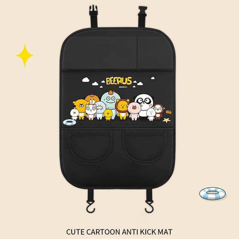 Car Seat Back Protector with Cartoon Design & Storage Pocket Car Seats & Accessories