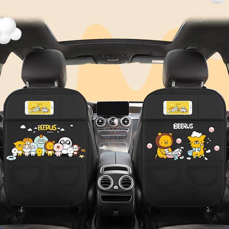 Car Seat Back Protector with Cartoon Design & Storage Pocket Car Seats & Accessories