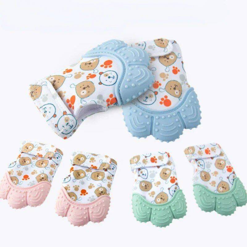 Charming Cartoon Teether Gloves for Babies – Colorful, Soft & Safe Teething Mittens Gloves & Mittens