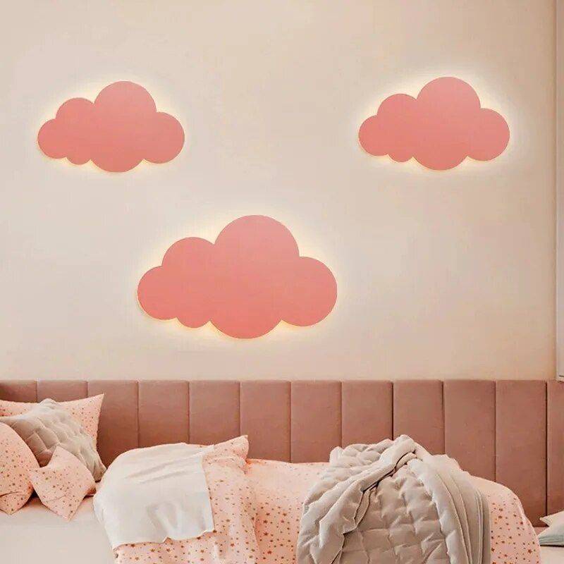 Charming Cloud LED Wall Lamp Storage Holders & Racks Shelves