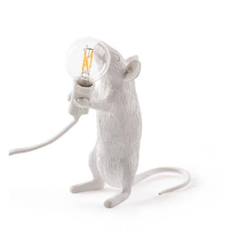 Charming Mouse-Shaped Night Lamp – Modern Tabletop Decorative Light for Home & Bedroom Storage Holders & Racks Shelves