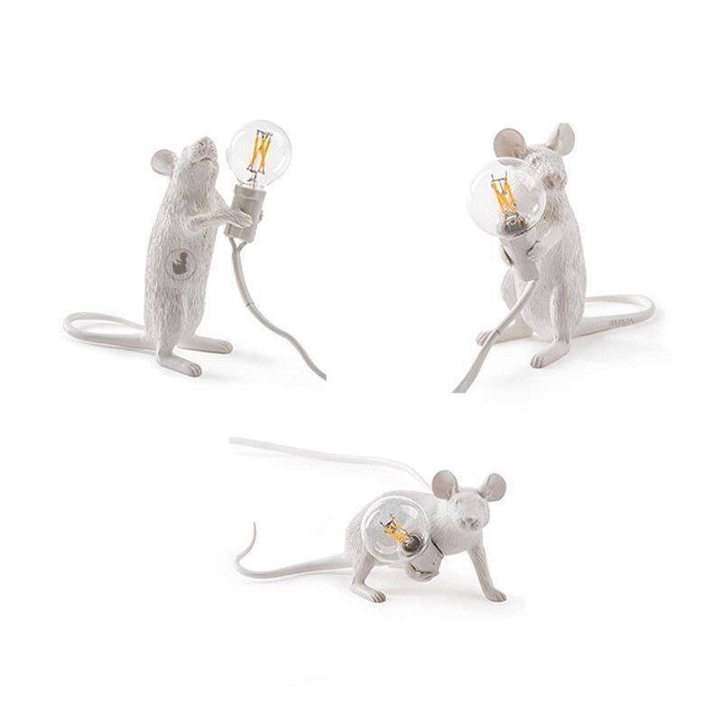 Charming Mouse-Shaped Night Lamp – Modern Tabletop Decorative Light for Home & Bedroom Storage Holders & Racks Shelves