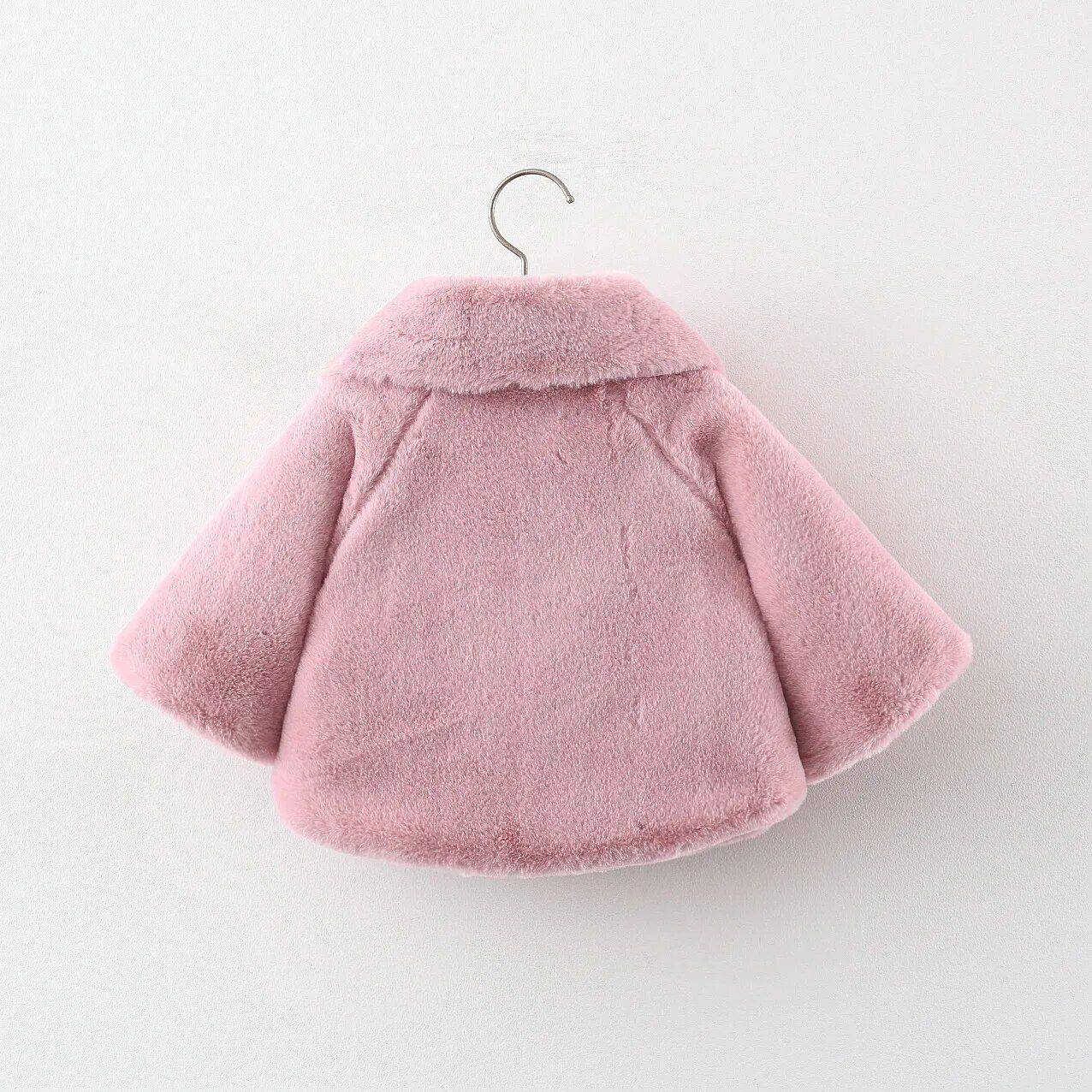 Charming Strawberry Plush Winter Jacket for Baby Girls Apparel