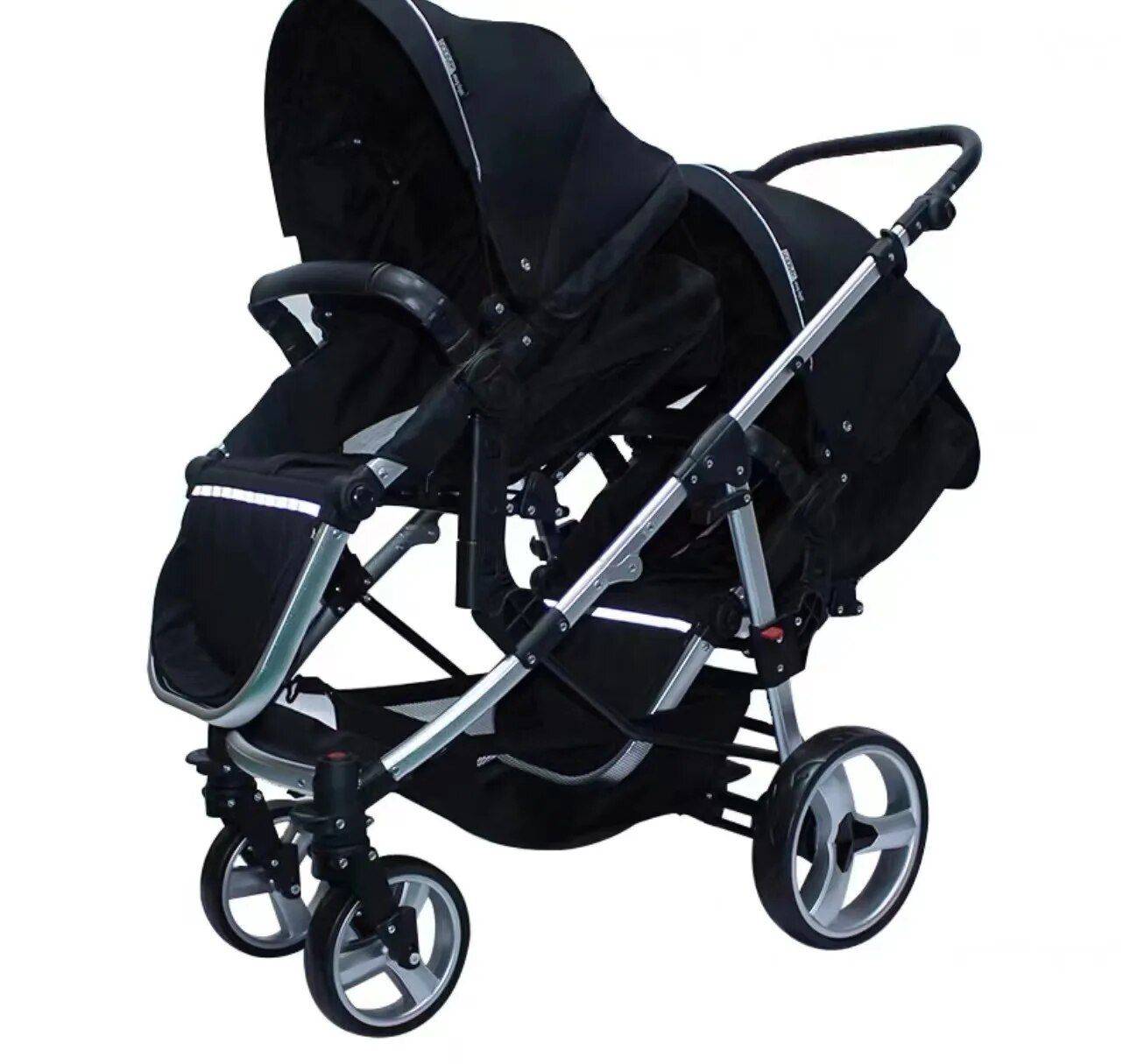 Compact & Versatile Twin Stroller – Foldable, Adjustable, High-View Double Baby Carriage Baby Strollers