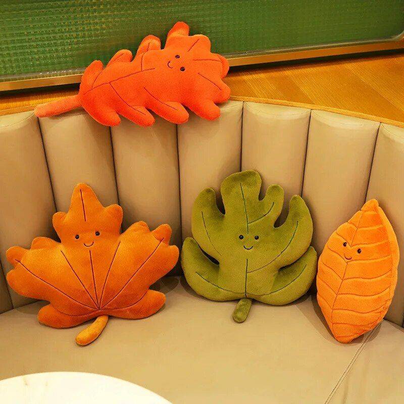 Cozy Leaf Plush Pillow Supportive Seat Cushion Pillows & Pillow Cases