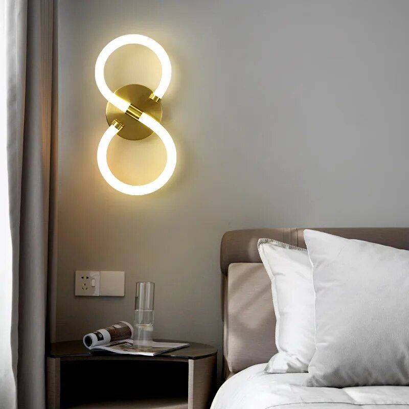 Elegant Minimalist LED Wall Lamps for Modern Home Lighting Storage Holders & Racks Shelves