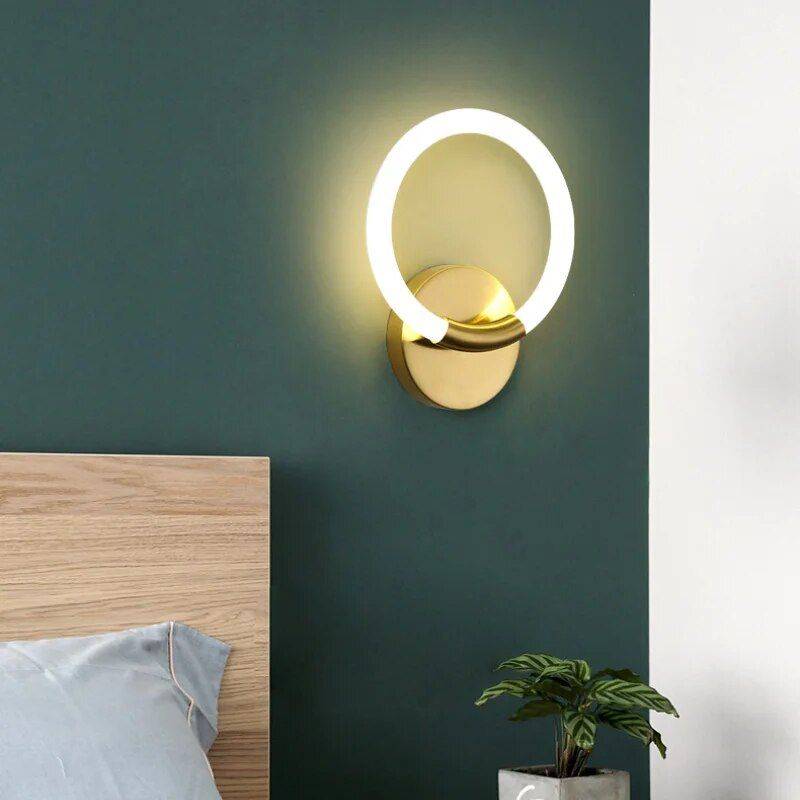 Elegant Minimalist LED Wall Lamps for Modern Home Lighting Storage Holders & Racks Shelves