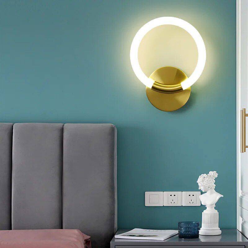 Elegant Minimalist LED Wall Lamps for Modern Home Lighting Storage Holders & Racks Shelves