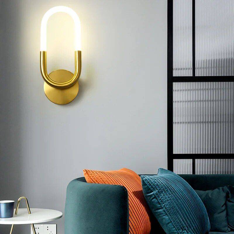 Elegant Minimalist LED Wall Lamps for Modern Home Lighting Storage Holders & Racks Shelves