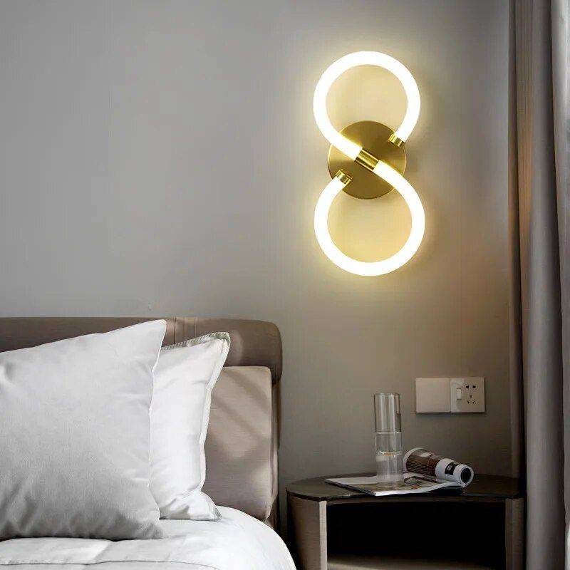 Elegant Minimalist LED Wall Lamps for Modern Home Lighting Storage Holders & Racks Shelves