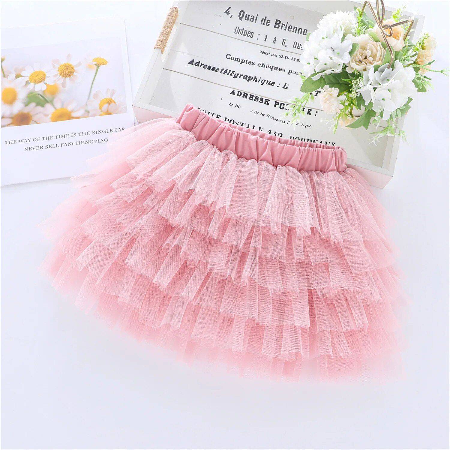 Enchanting Tulle Tutu Skirt for Girls – Fluffy Ballet Pettiskirt for Party and Dance Apparel