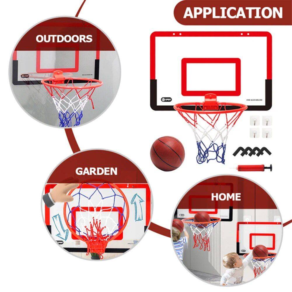 Fun-Time Kids’ Indoor Basketball Hoop – Easy Install Mini Home Exercise Set Sport Accessories