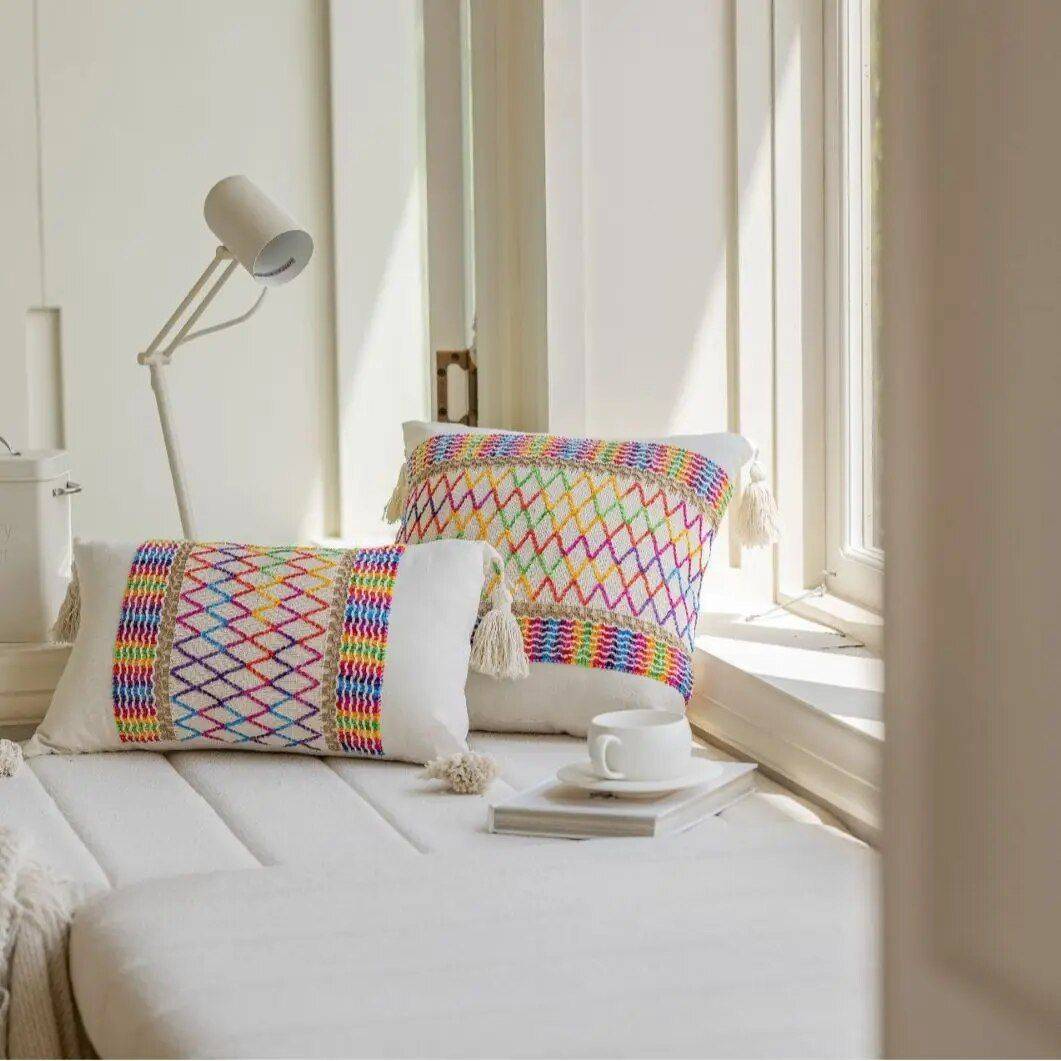 Geometric Jacquard Cushion Cover Pillows & Pillow Cases