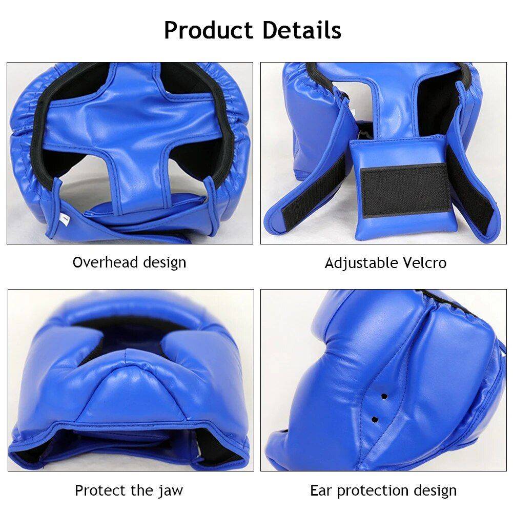 High-Quality PU Leather Boxing Helmet Sport Accessories