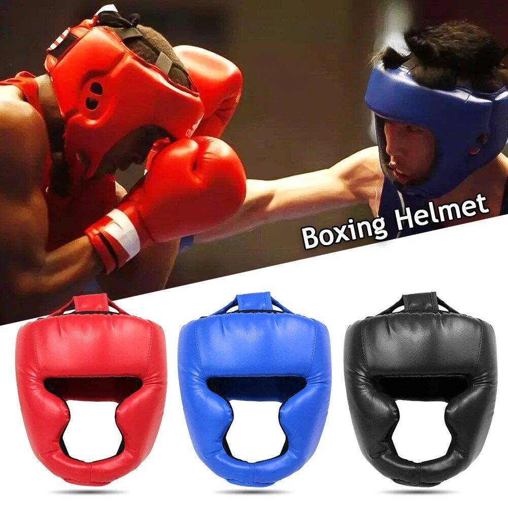 High-Quality PU Leather Boxing Helmet Sport Accessories