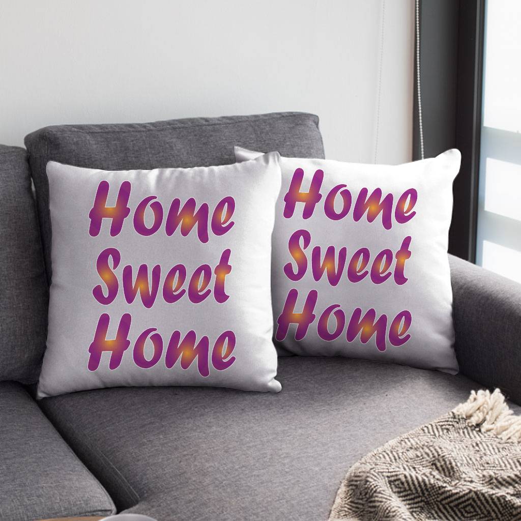 Home Sweet Home Square Pillow Cases – Best Design Pillow Covers – Printed Pillowcases Pillows & Pillow Cases