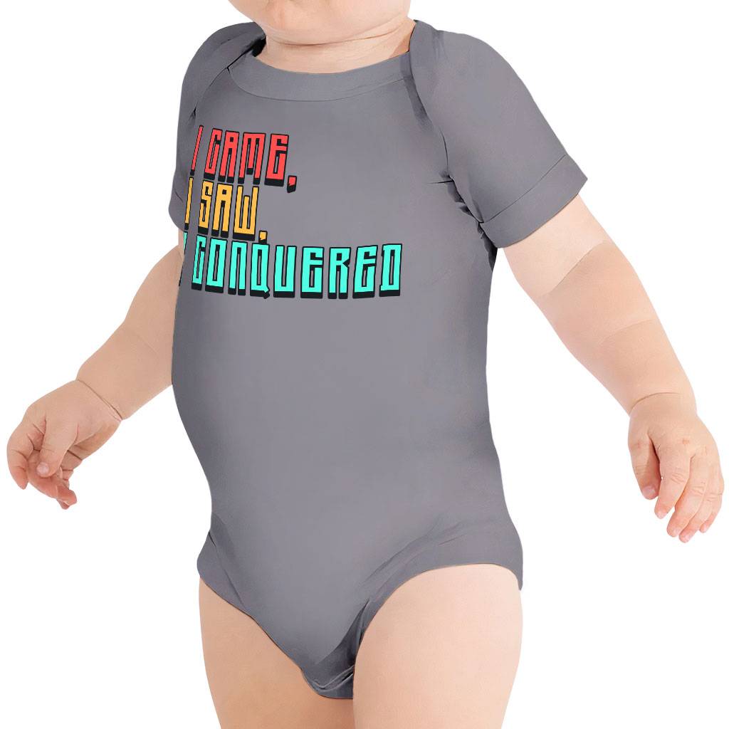 I Came I Saw I Conquered Baby Jersey Onesie – Cool Baby Bodysuit – Best Selling Baby One-Piece Apparel