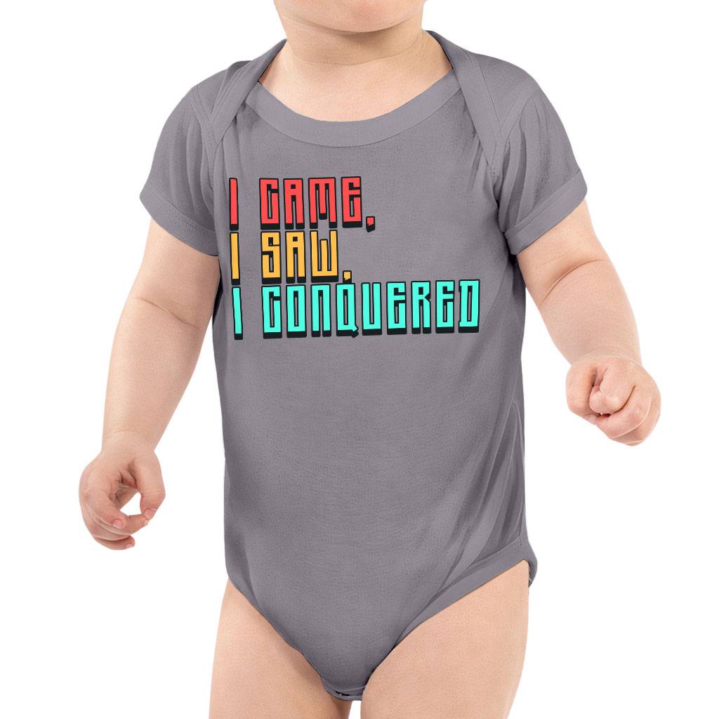 I Came I Saw I Conquered Baby Jersey Onesie – Cool Baby Bodysuit – Best Selling Baby One-Piece Apparel