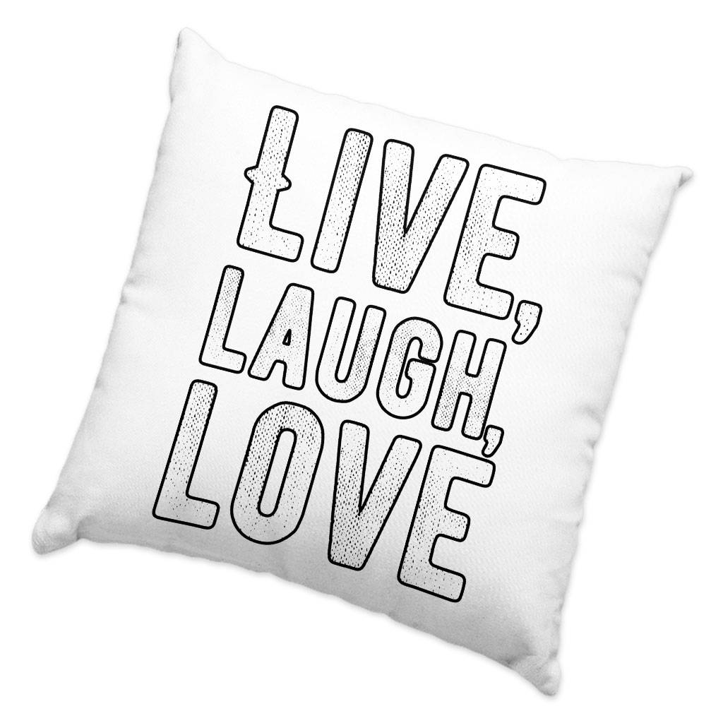 Live Laugh Love Square Pillow Cases – Trendy Pillow Covers – Cool Pillowcases Pillows & Pillow Cases