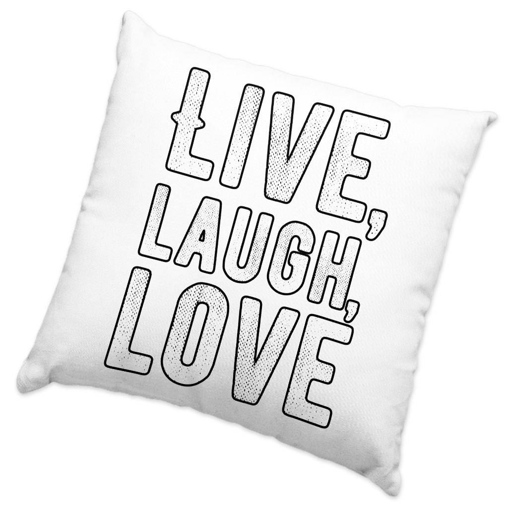 Live Laugh Love Square Pillow Cases – Trendy Pillow Covers – Cool Pillowcases Pillows & Pillow Cases