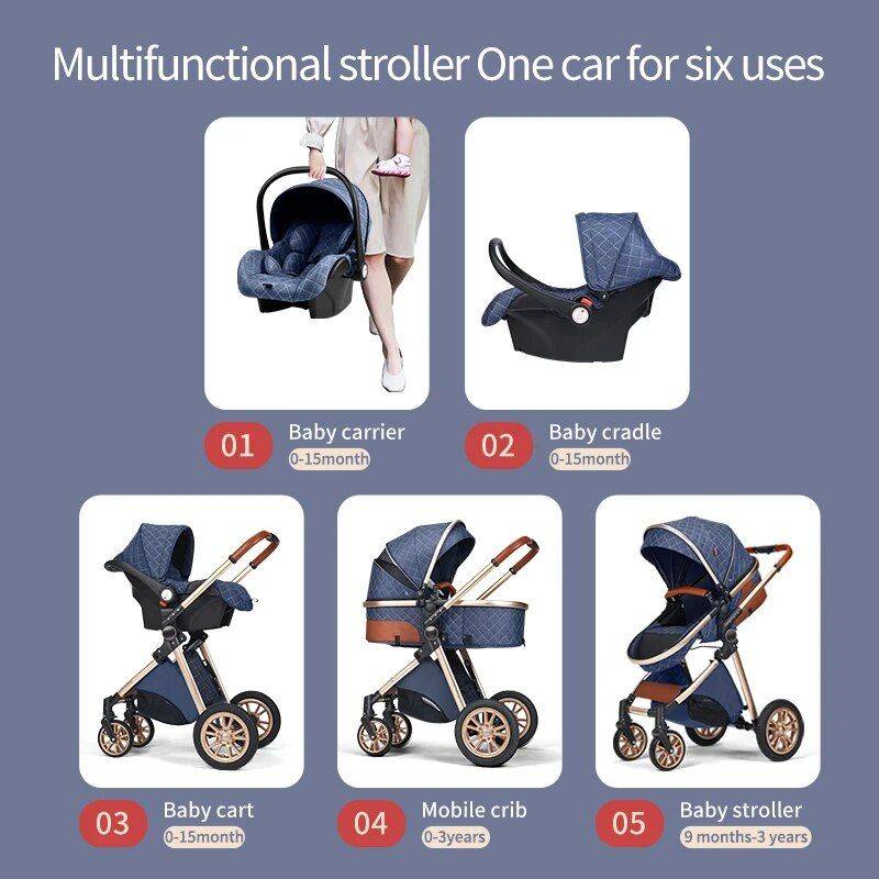 Luxurious 3-in-1 Portable Baby Stroller Baby Strollers