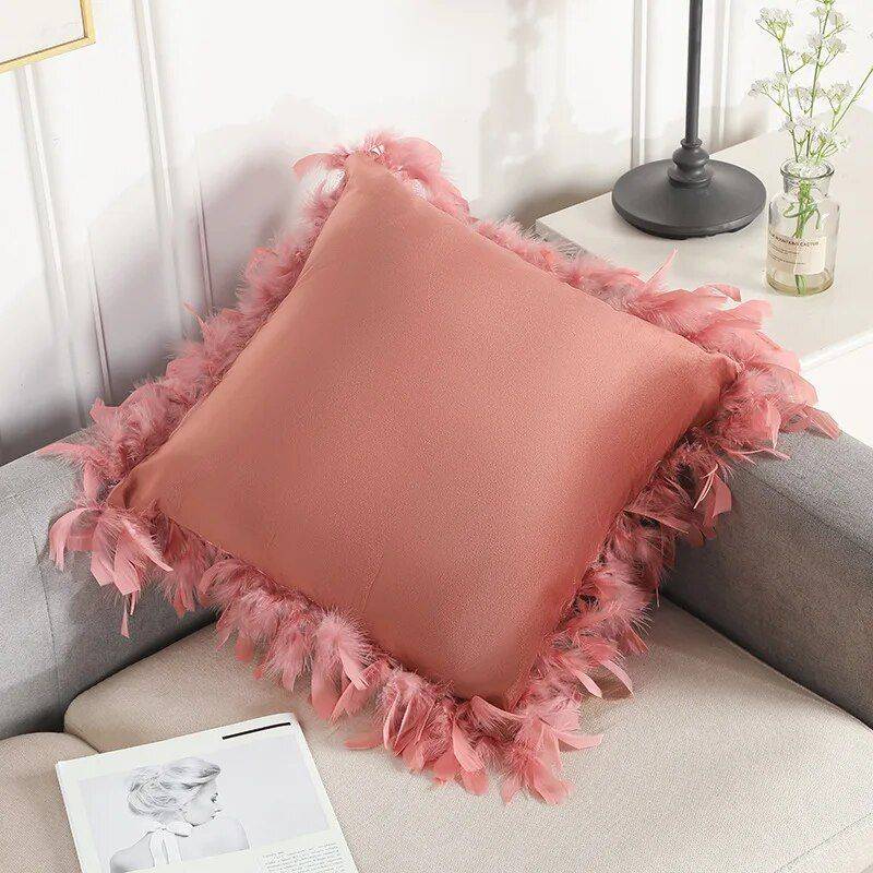 Luxurious Velvet Square Pillow Cover with Tassels Pillows & Pillow Cases