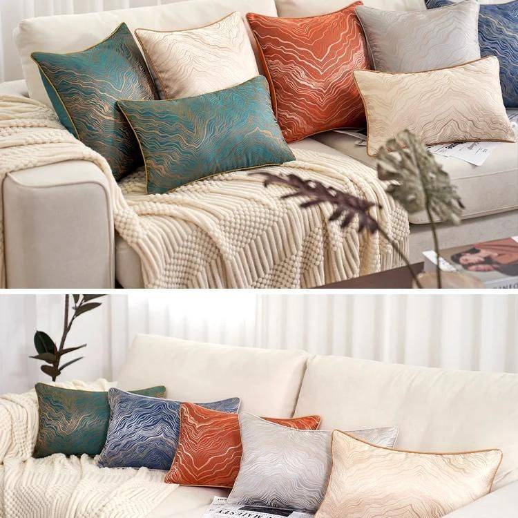 Luxury Wave Striped Cushion Cover Throw Pillows