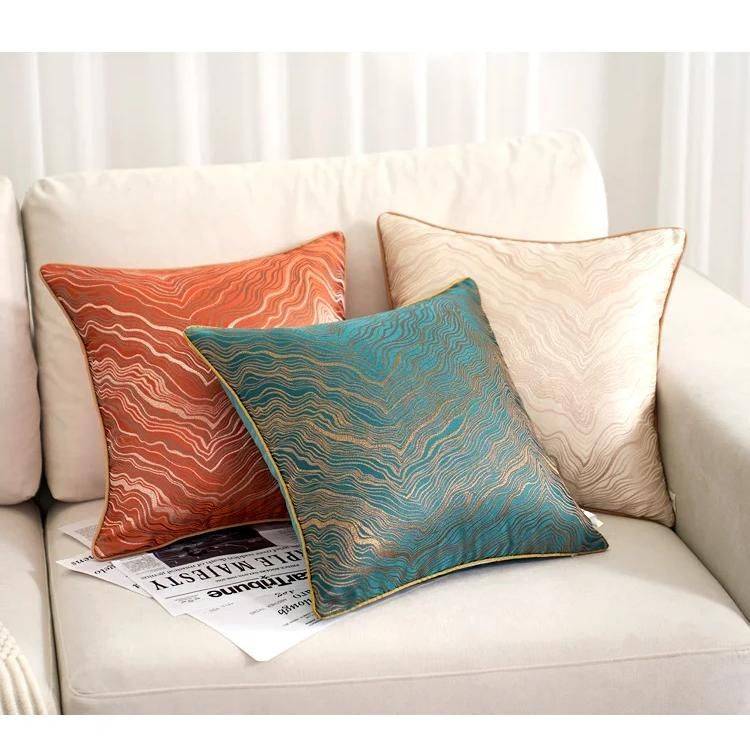 Luxury Wave Striped Cushion Cover Throw Pillows