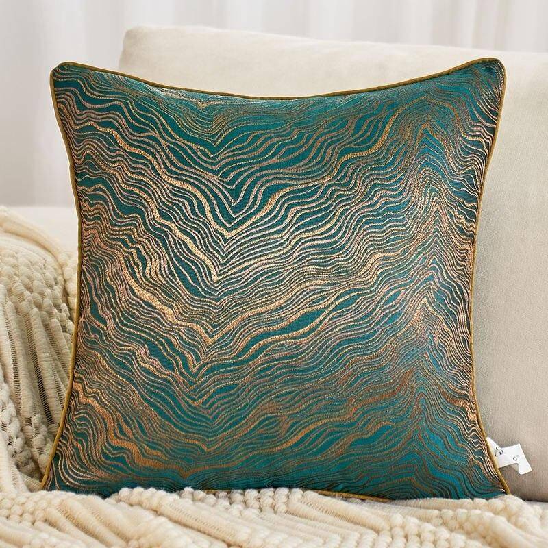 Luxury Wave Striped Cushion Cover Throw Pillows