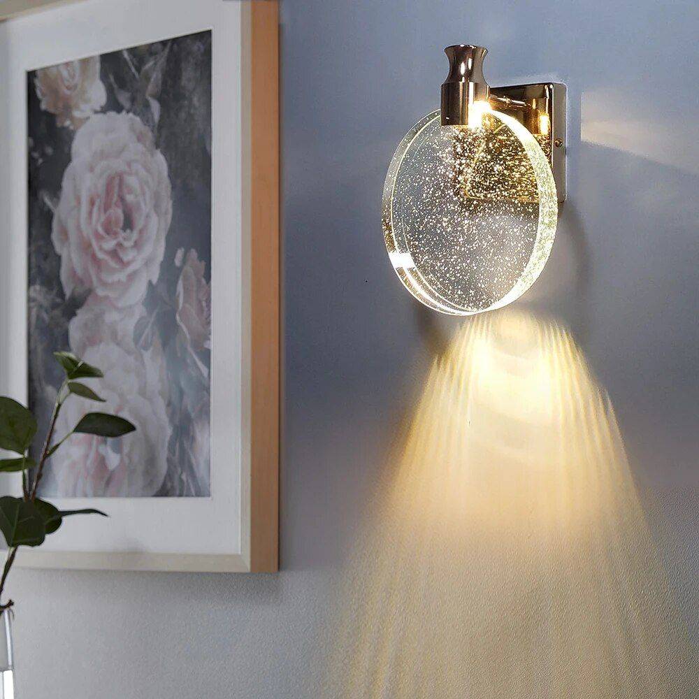 Modern Crystal Lamp Wall Lights Storage Holders & Racks Shelves